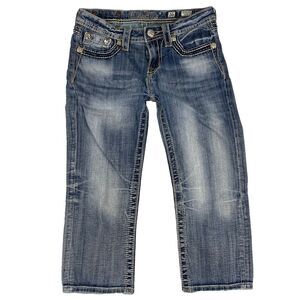 Miss‎ Me Juniors Capri Low Rise Blue Denim Jeans Size 16